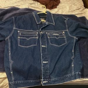 brand new jean jacket, only worn twice!!